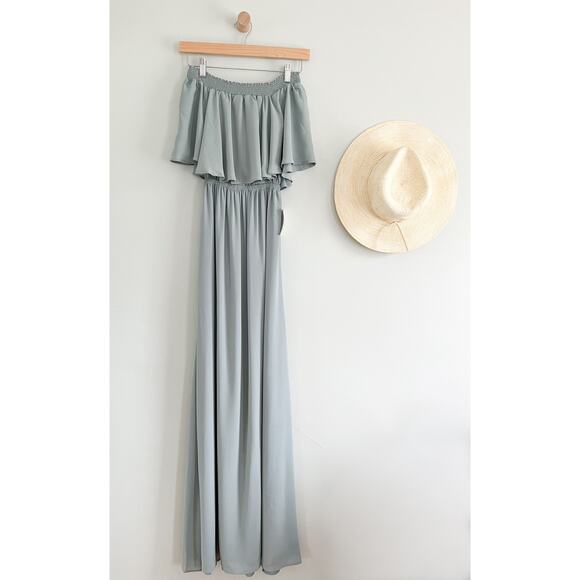 NWT | Show Me Your Mumu | Hacienda Maxi Dress | Silver Sage Crisp | Sz XXS - Picture 2 of 7